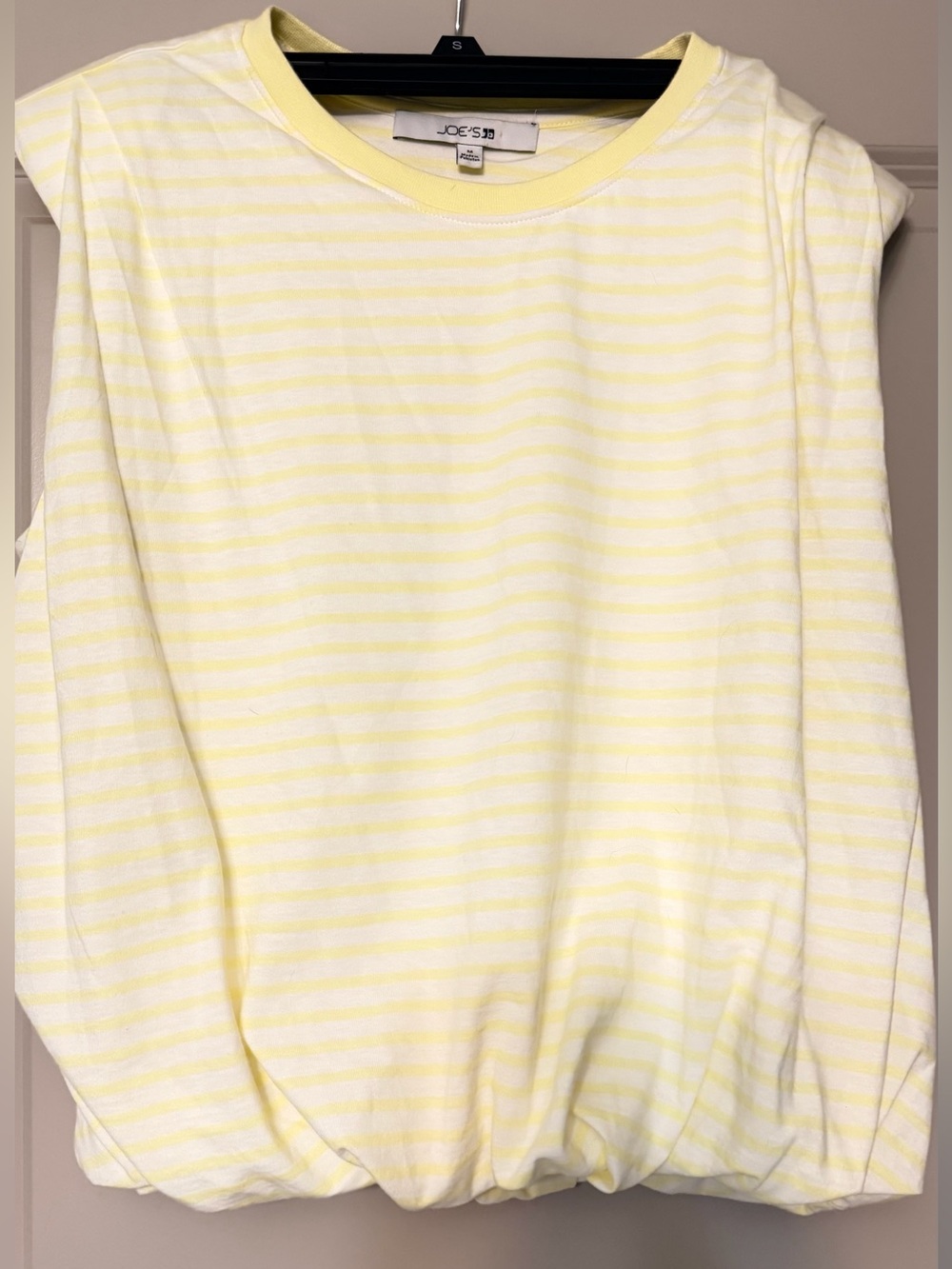 Joe's Jeans Yellow and White Striped Sleeveless Top
